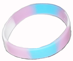 trans pride silicone bracelet